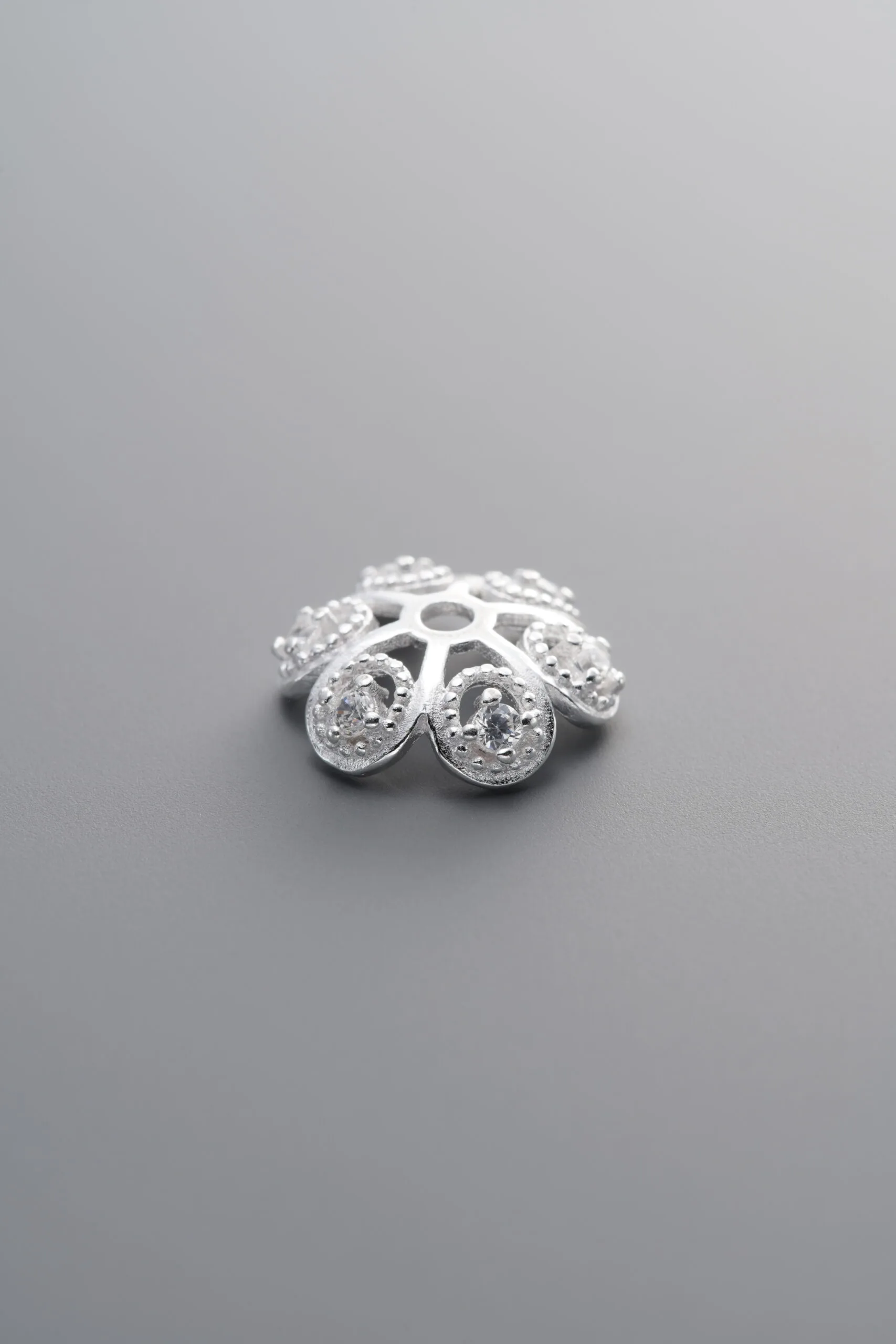 Zircon Flower Bead Cap