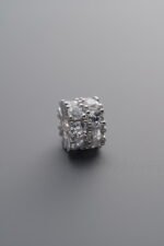 925 Silver-Plain-Zircon Double-row Wheel-shaped Bead-7mm - Image 2