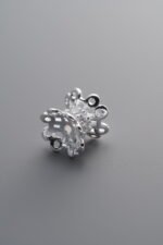 925 Sterling Silver-Bright-Zircon Tapered Spacer Bead-8mm - Image 3