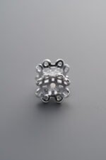 925 Sterling Silver-Bright-Zircon Tapered Spacer Bead-8mm - Image 2