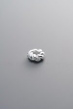 925 Silver-Plain-Zircon Twisted Circle Bead-7mm - Image 3