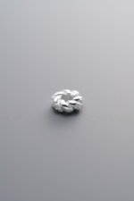 925 Silver-Plain-Zircon Twisted Circle Bead-7mm - Image 2
