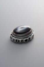 925 Sterling Silver-Antiqued-Agate Box Bead-22mm - Image 2