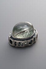 925 Sterling Silver-Antiqued-Green Phantom Quartz Box Bead-18mm
