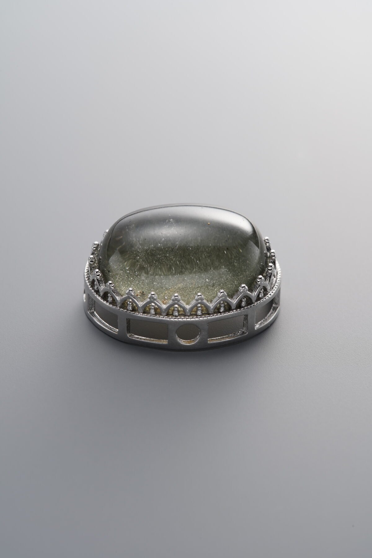 925 Sterling Silver-Bright-Green Phantom Quartz Box Bead-21mm - Image 4