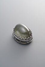 925 Sterling Silver-Bright-Green Phantom Quartz Box Bead-21mm - Image 3