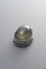 925 Sterling Silver-Bright-Green Phantom Quartz Box Bead-21mm