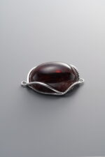 Red Cherry Blossom Agate Double Bail