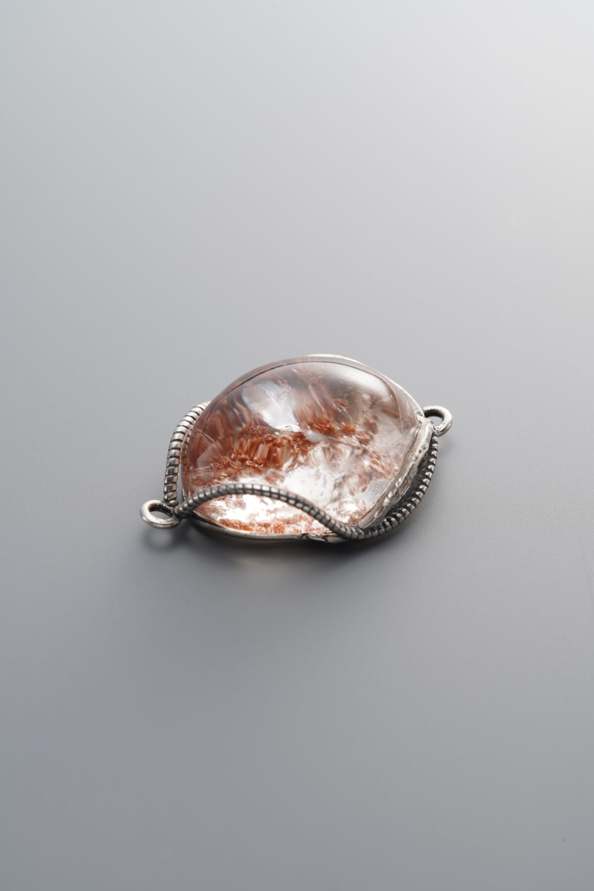 925 Sterling Silver-Antiqued-Phantom Double Loop Connector-25mm - Image 4