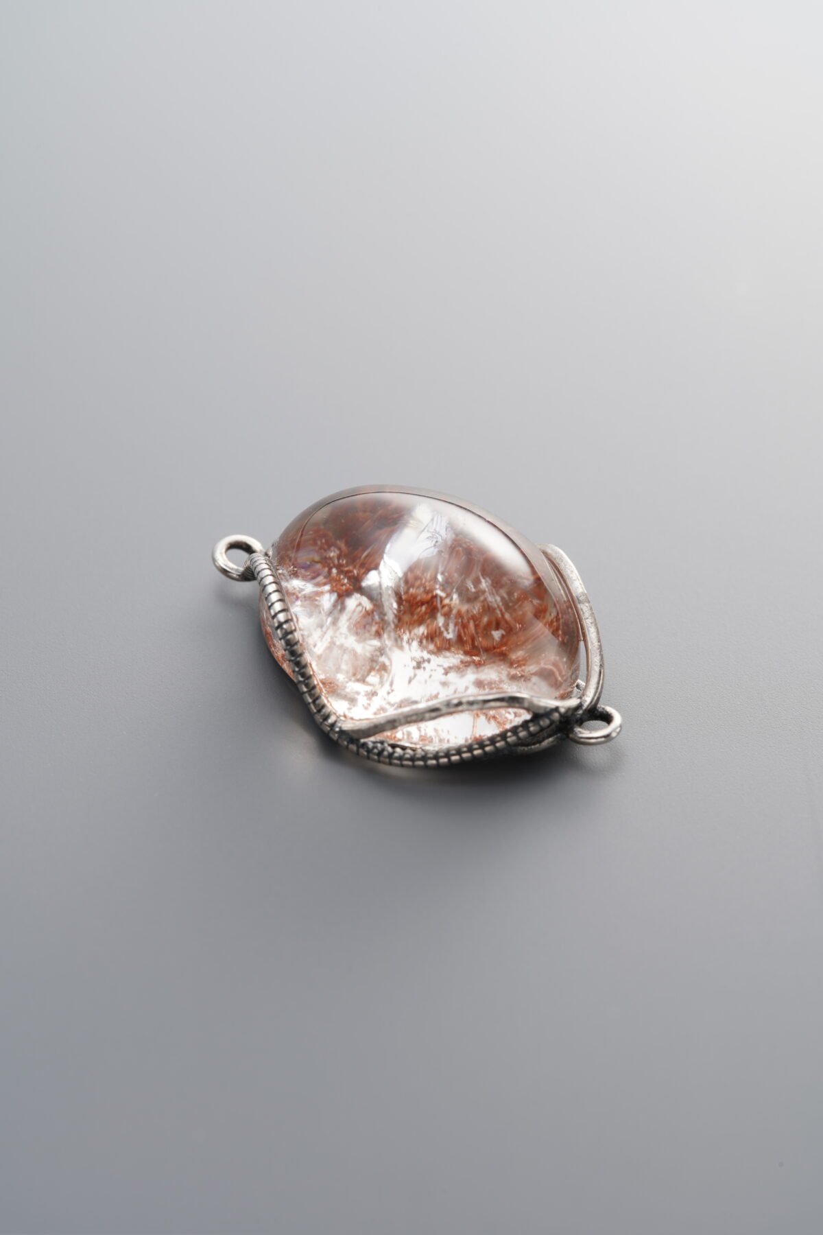 925 Sterling Silver-Antiqued-Phantom Double Loop Connector-25mm - Image 3