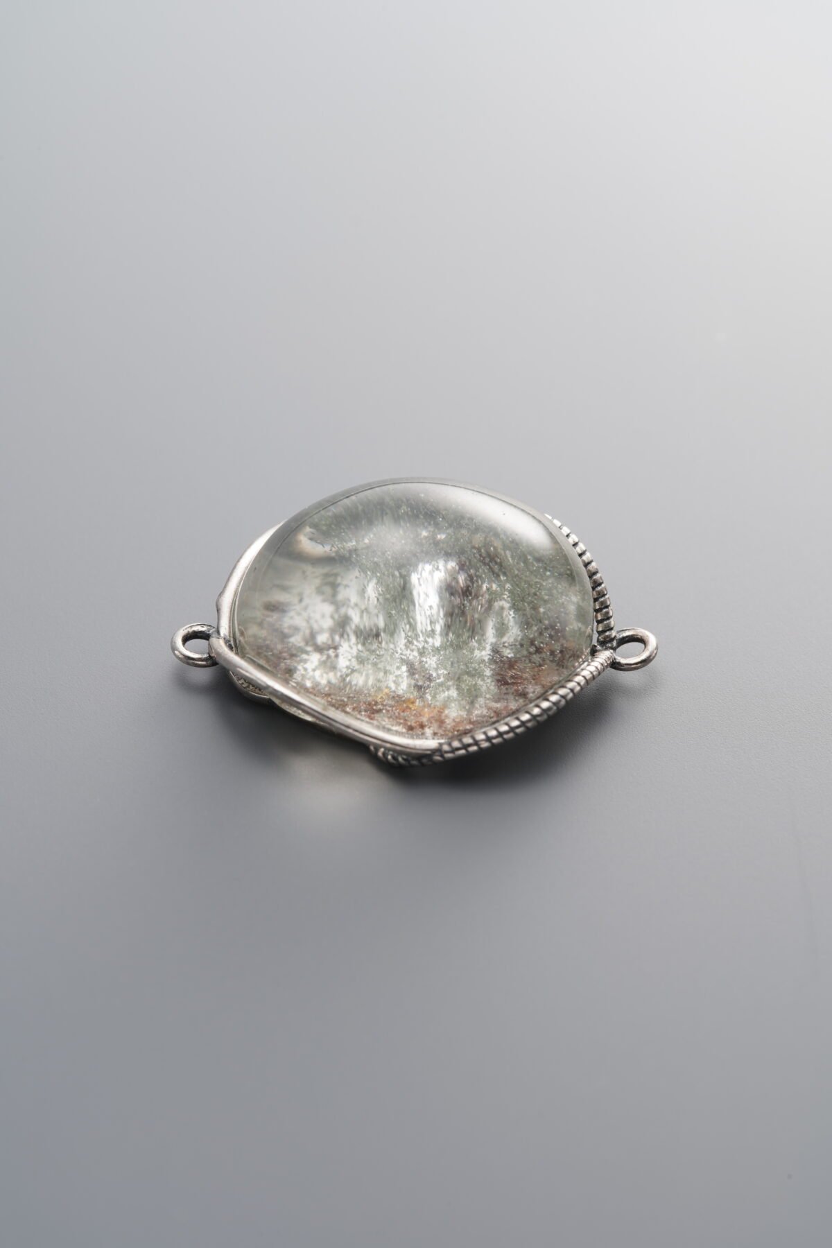925 Sterling Silver-Antiqued-Phantom Double Loop Connector-25mm - Image 2