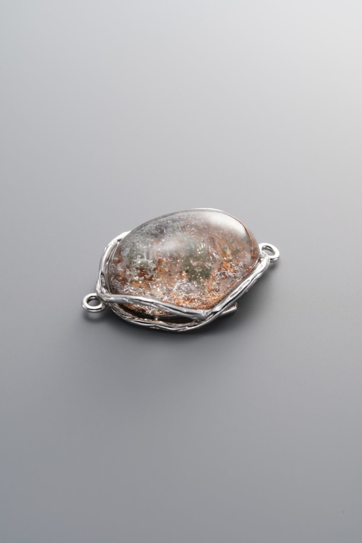 925 Sterling Silver-Antiqued-Phantom Double Loop Connector-26mm - Image 3