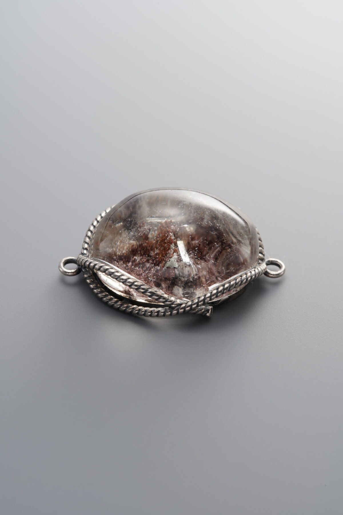925 Sterling Silver-Antiqued-Phantom Double Loop Connector-28mm - Image 4