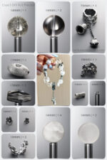 Natural Snow Phantom & Rutilated Quartz 925 Antiqued Sterling Silver DIY Gemstone Bead Bracelet Kit - Image 2