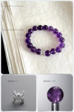 Natural Amethyst & 925 Sterling Silver Zircon DIY Gemstone Bead Bracelet Kit - Image 2