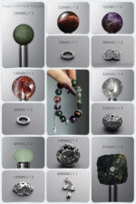 Natural Hetian Jade & Mixed Crystals 925 Antiqued Sterling Silver DIY Bracelet Kit