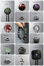 Natural Hetian Jade & Mixed Crystals 925 Antiqued Sterling Silver DIY Gemstone Bead Bracelet Kit - Image 2