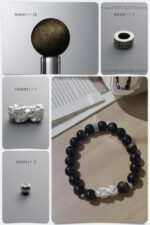 Natural Golden Obsidian & 925 Sterling Silver Pixiu DIY Gemstone Bead Bracelet Kit - Image 2