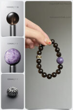 Natural Smoky Quartz & Charoite 925 Sterling Silver DIY Gemstone Bead Bracelet Kit - Image 2