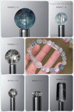 Natural Aquamarine & White Azeztulite 925 Sterling Silver DIY Gemstone Bead Bracelet Kit - Image 2