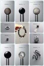 Natural Silver Sheen Obsidian & Herkimer Diamond 925 Silver DIY Gemstone Bead Bracelet Kit - Image 2