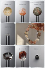 Natural Red & Yellow Phantom Quartz Neo-Chinese DIY Bracelet Kit