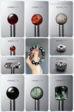 Natural Garnet & Golden Fortune Stone 7-Crystal Fate Blasting DIY Bracelet Kit