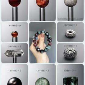 Natural Garnet & Golden Fortune Stone 7-Crystal Fate Blasting DIY Bracelet Kit