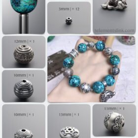 Natural Phoenix Stone & Vintage Silver Timeless Awakening DIY Bracelet Kit