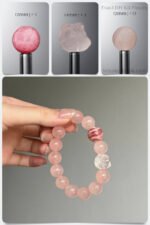 Natural Rose Quartz & Rhodonite Awakened Lion DIY Bracelet Kit