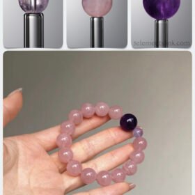 Natural Madagascar Rose Quartz & Amethyst Emotional Blast DIY Bracelet Kit