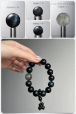 Natural Blue Tiger's Eye & Gray Rabbit Hair Insight DIY Bracelet Kit