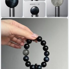 Natural Blue Tiger's Eye & Gray Rabbit Hair Insight DIY Bracelet Kit