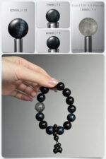 Natural Blue Tiger's Eye & Gray Rabbit Hair Insight DIY Gemstone Bead Bracelet Kit - Image 2