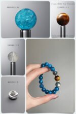 Natural Blue Apatite & Gray Moonstone Insight DIY Bracelet Kit