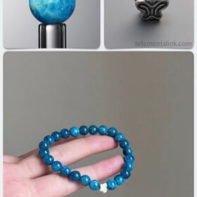 Natural Blue Apatite & Silver Butterfly Authentic Voice DIY Bracelet Kit