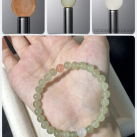Natural Hetian Jade & Agate Pumpkin Nourishment DIY Bracelet Kit