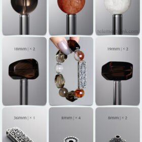 Neo-Chinese Smoky Quartz & Red Phantom Creative DIY Bracelet Kit