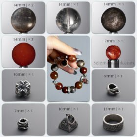 Neo-Chinese Super Seven & Rutilated Quartz Courage DIY Bracelet Kit