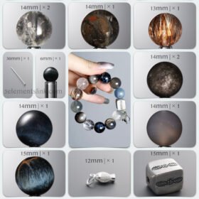 Natural Pietersite & Aquamarine Earth 2.0 Cosmic DIY Bracelet Kit