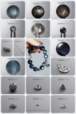 Natural Blue Fluorite & Aquamarine Far Sea Starry Night DIY Gemstone Bead Bracelet Kit - Image 2