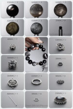 Natural Gray Jadeite & Golden Fortune Stone Wealth DIY Gemstone Bead Bracelet Kit - Image 2