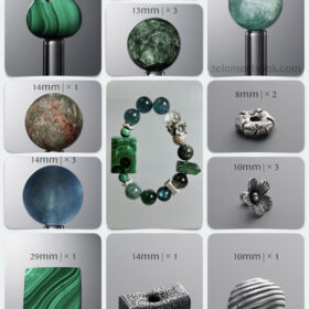 Natural Malachite & Fluorite Healing DIY Bracelet Kit