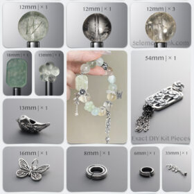 Natural Green Fluorite & Prehnite Nature DIY Bracelet Kit