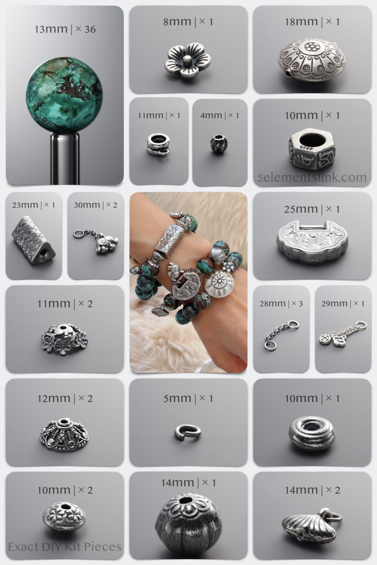 Natural Phoenix Stone Ultimate Wealth DIY Bracelet Kit - Image 1