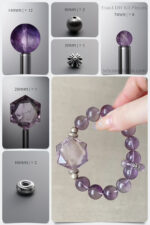 Natural Amethyst Hexagram Intuition DIY Gemstone Bead Bracelet Kit - Image 2