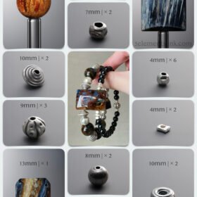 Natural Pietersite & Obsidian Tempest DIY Bracelet Kit