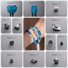 Natural Blue Apatite Triple-Wrap DIY Bracelet Kit
