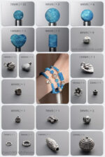 Natural Blue Apatite Triple-Wrap DIY Gemstone Bead Bracelet Kit - Image 2