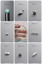 Natural Turquoise & Stardust Silver Healing DIY Bracelet Kit